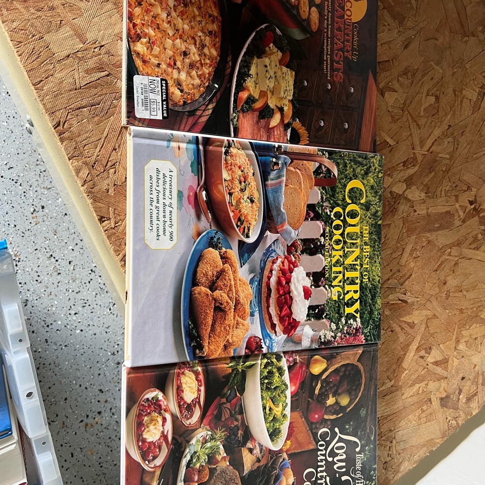 Lot of 3 country cooking cookbooks
